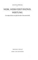 Werk, Werkverstandnis, Wertung
