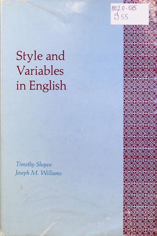 Style and Variables in English