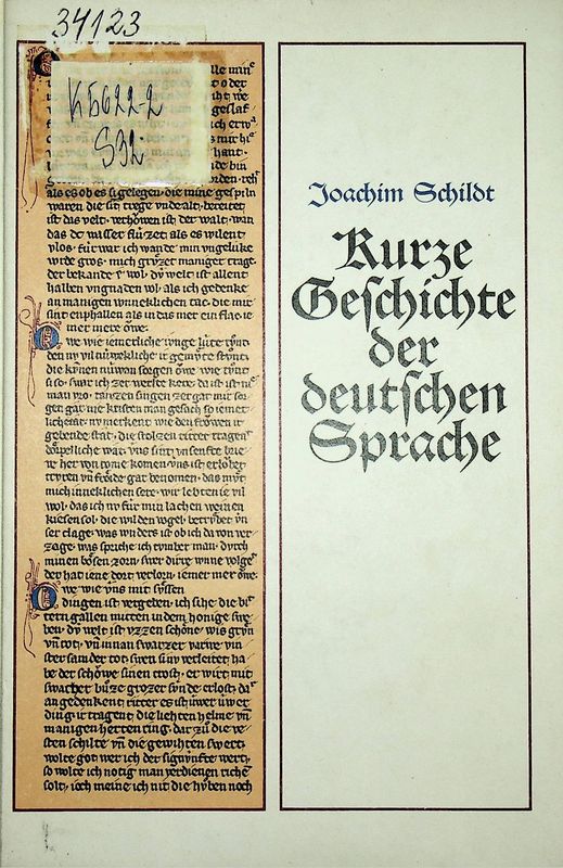 Kurze Geschichte der deutschen Sprache