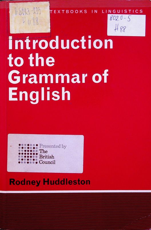 Introduction to the Grammar of English
