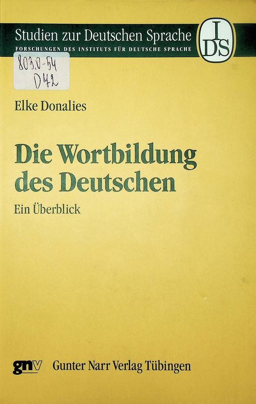 Die Wortbildung des Deutschen