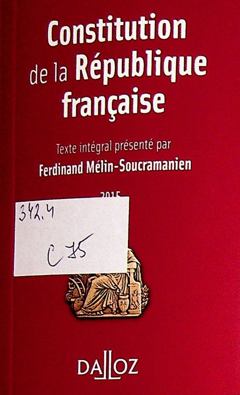 Constitution de la Republique francaise