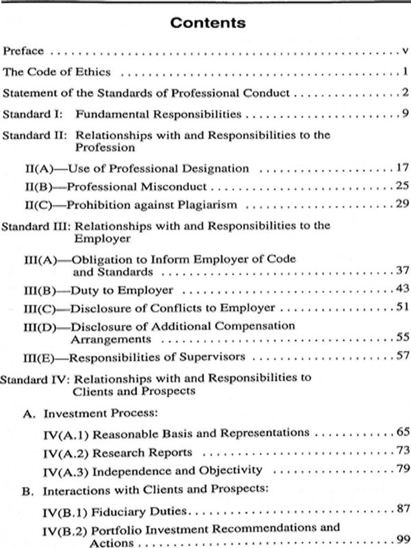 Standards of Practice Handbook