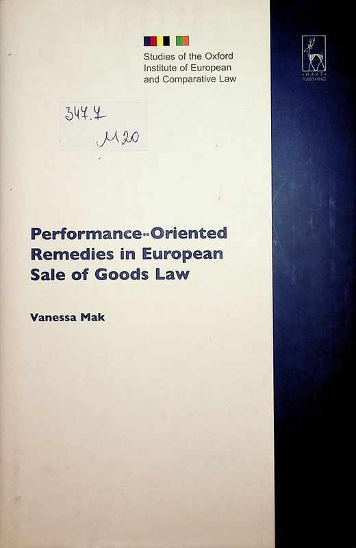 Performance-Oriented Remedies in European Sale of Goods Law