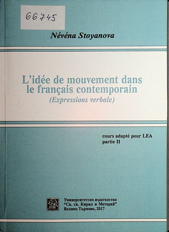 L'idee de mouvement dans le francais contemporain