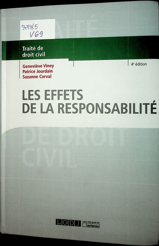 Les effets de la responsabilite