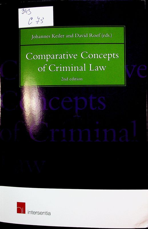 Comparative Concepts of Criminal Law