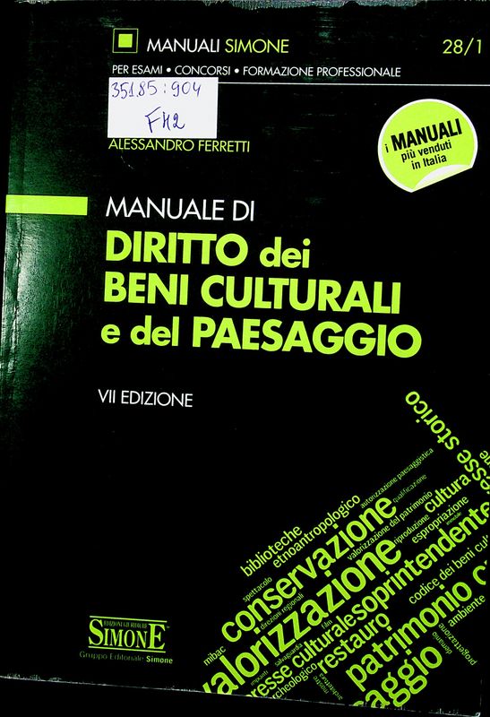 Manuale di Diritto dei Beni Culturali e del Paesaggio