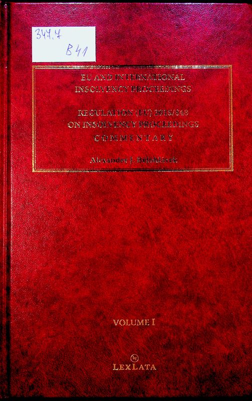 EU and International Insolvency Proceedings