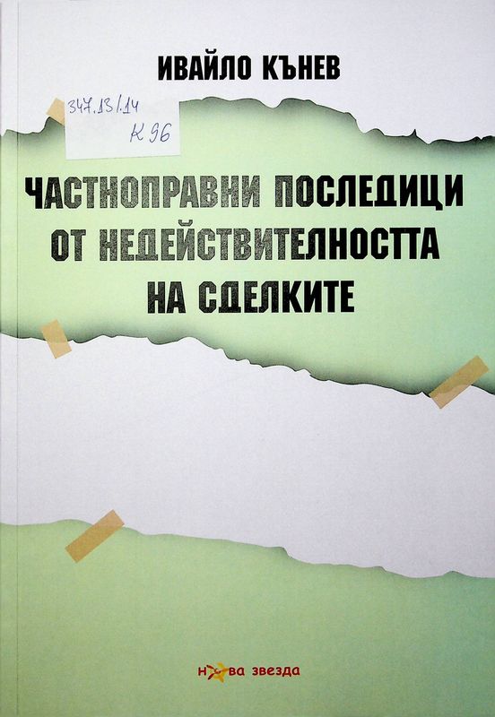 Частноправни последици от недействителността на сделките
