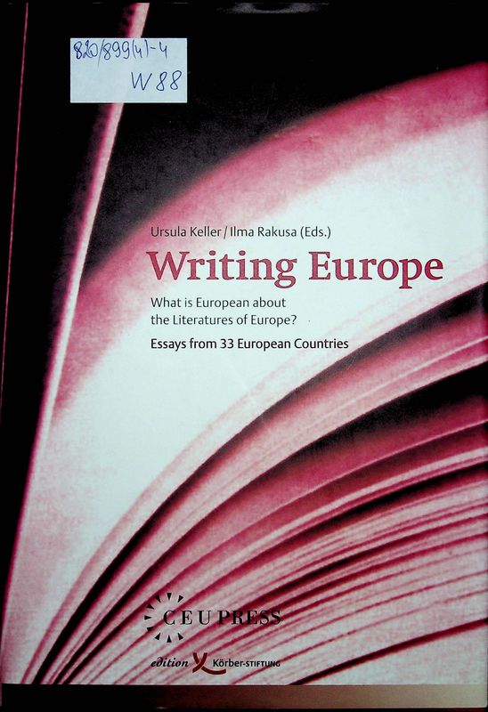 Writing Europe