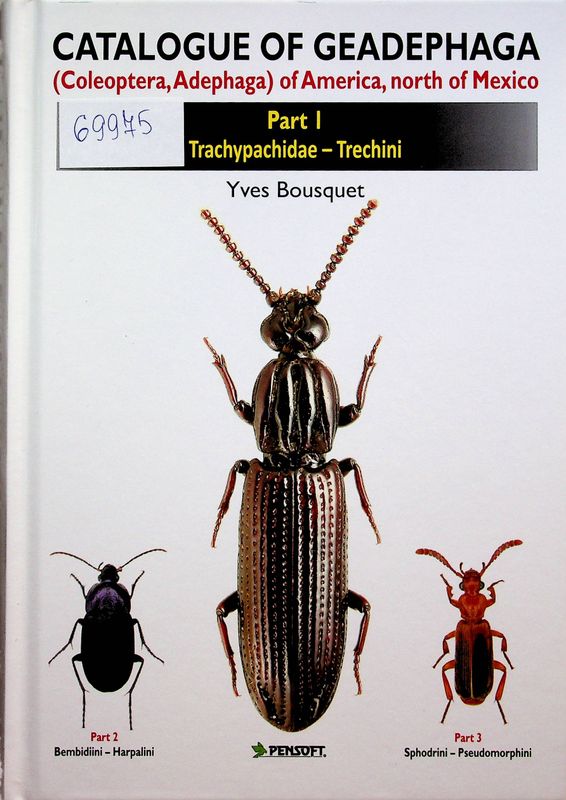 Catalogue of Geadephaga (Coleoptera, Adephaga) of America, north of Mexico