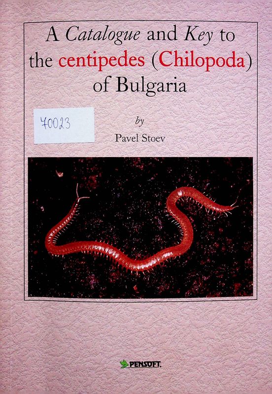 A Catalogue and Key to the centipedes (Chilopoda) of Bulgaria