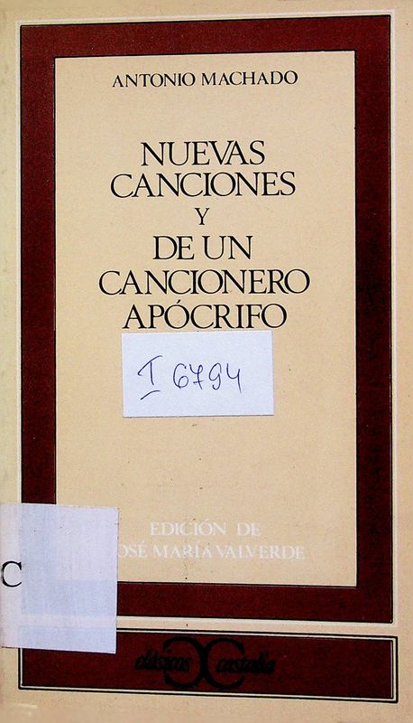 Nuevas canciones y de un cancionero apocrifo