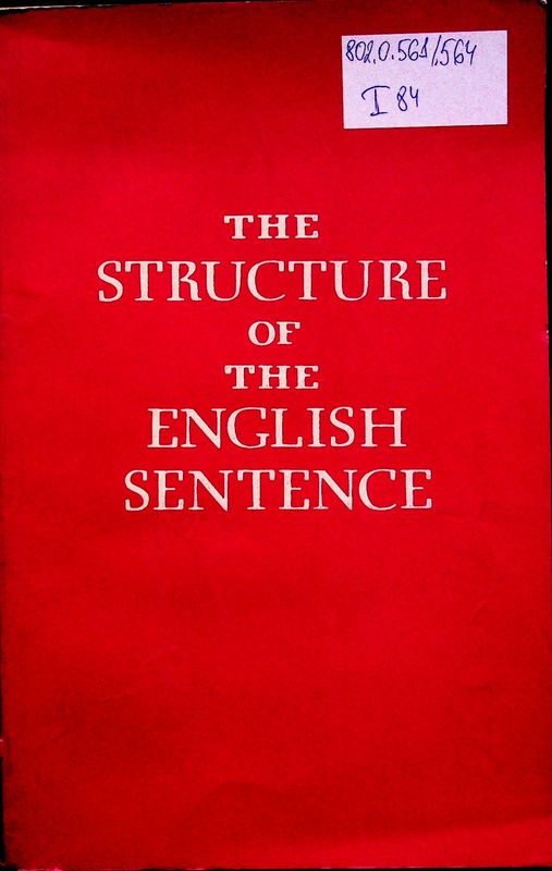 The Structure of the English Sentence
