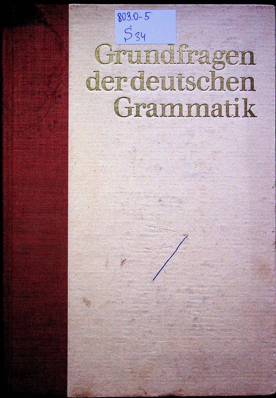 Grundfragen der deutschen Grammatik