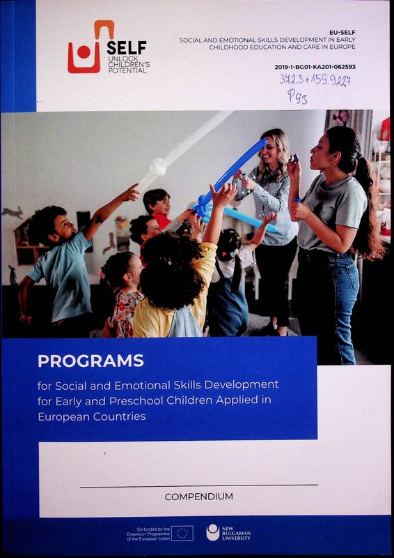 Programs for Social and Emotional Skills Development for Early and Preschool Children Applied in European Countries