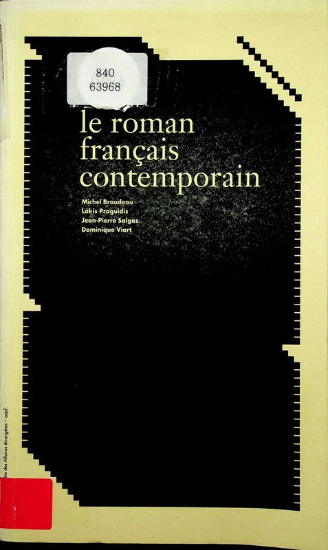 Le roman francais contemporain