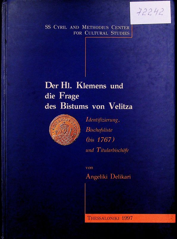 Der Hl. Klemens und die Frage des Bistums von Velitza