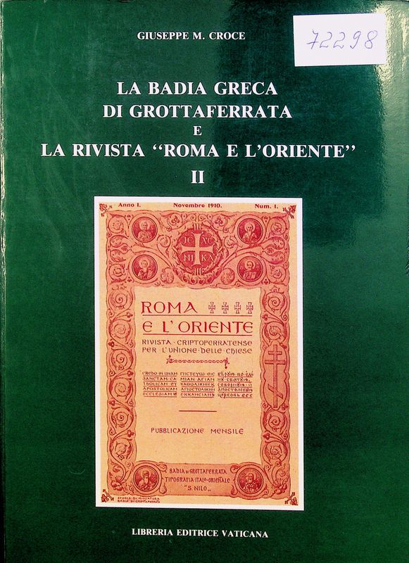 La badia Greca di Grottaferrata e la rivista "Roma e l'Oriente"