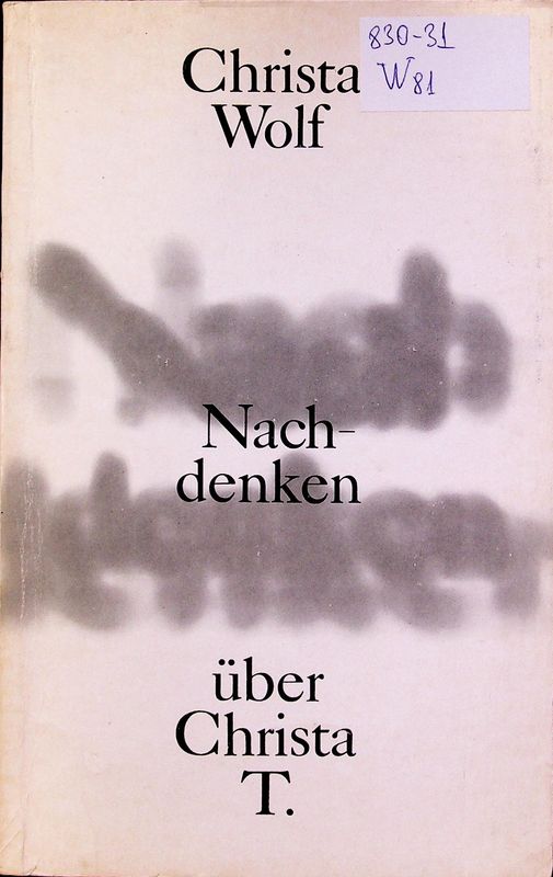Nachdenken uber Christa T.