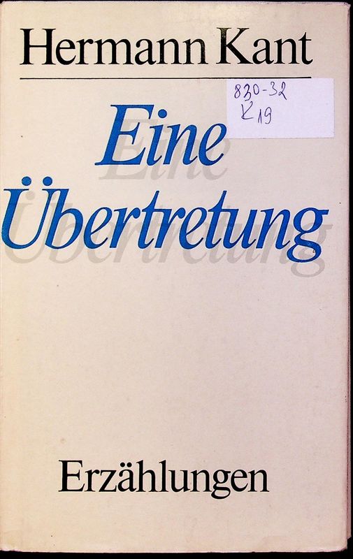 Eine Ubertretung