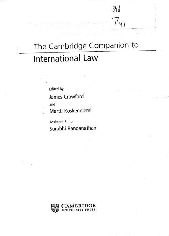 The Cambridge Companion to International Law
