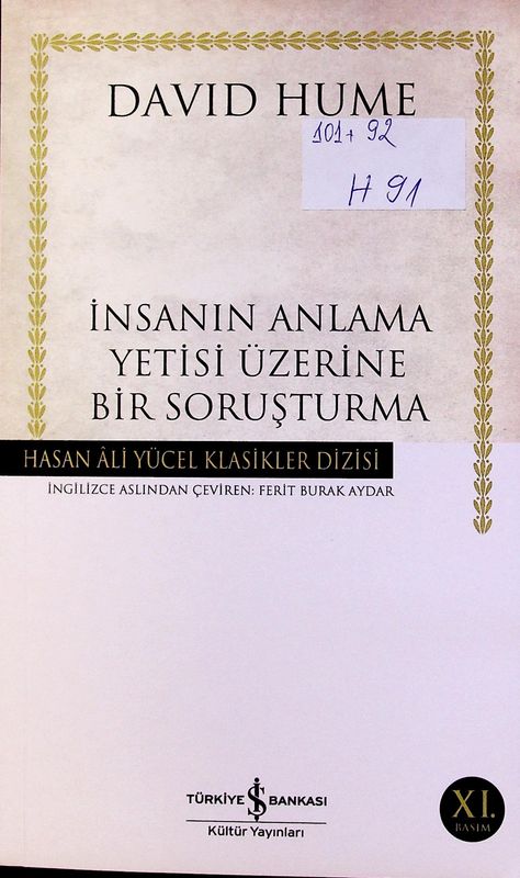 Insanin Anlama Yetisi Uzerine Bir Sorusturma