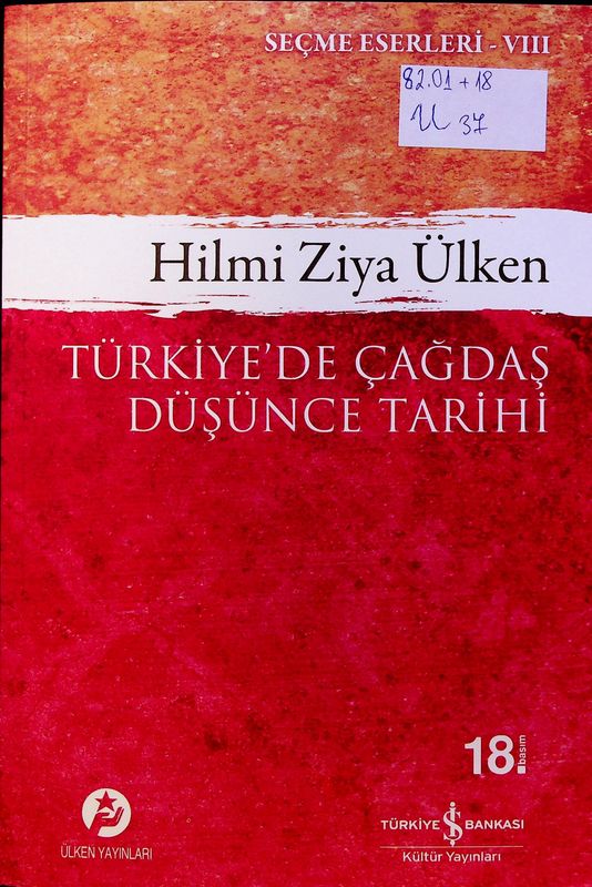 Turkiye'de Cagdas Dusunce Tarihi