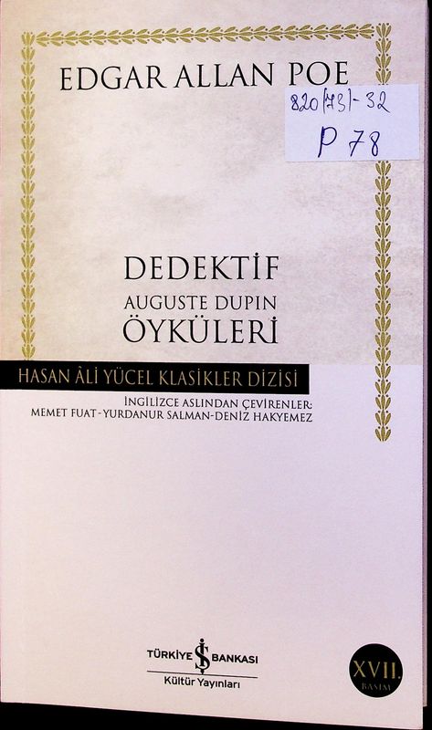 Dedektif Auguste Dupin Oykuleri