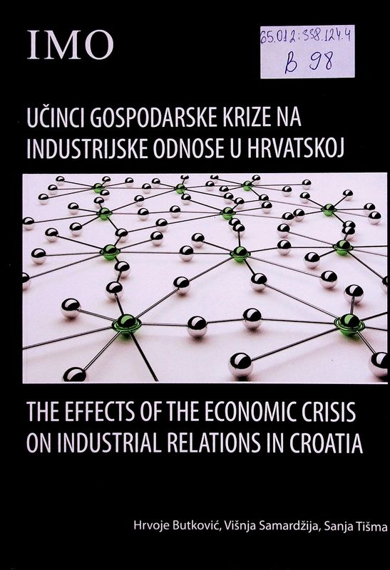 Ucinci gospodarske krize na industrijske odnose u Hrvatskoj