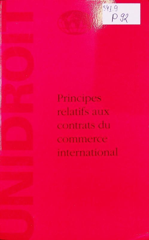 Principes relatifs aux contrats du commerce international