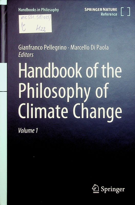 Handbook of the Philosophy of Climate Change